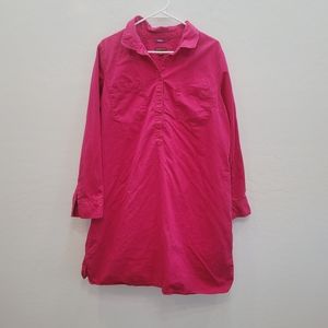 💕 Merona Pink Long Sleeves Cotton Tunic Top Women's Size XXL